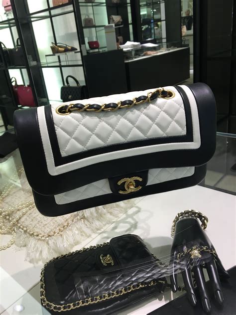 chanel handbag black and white|chanel bag new original.